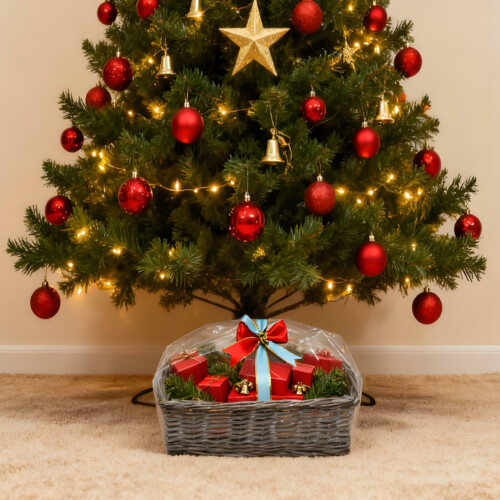 Gr8 Home Christmas Wicker Gift Hamper Basket DIY Kit 2