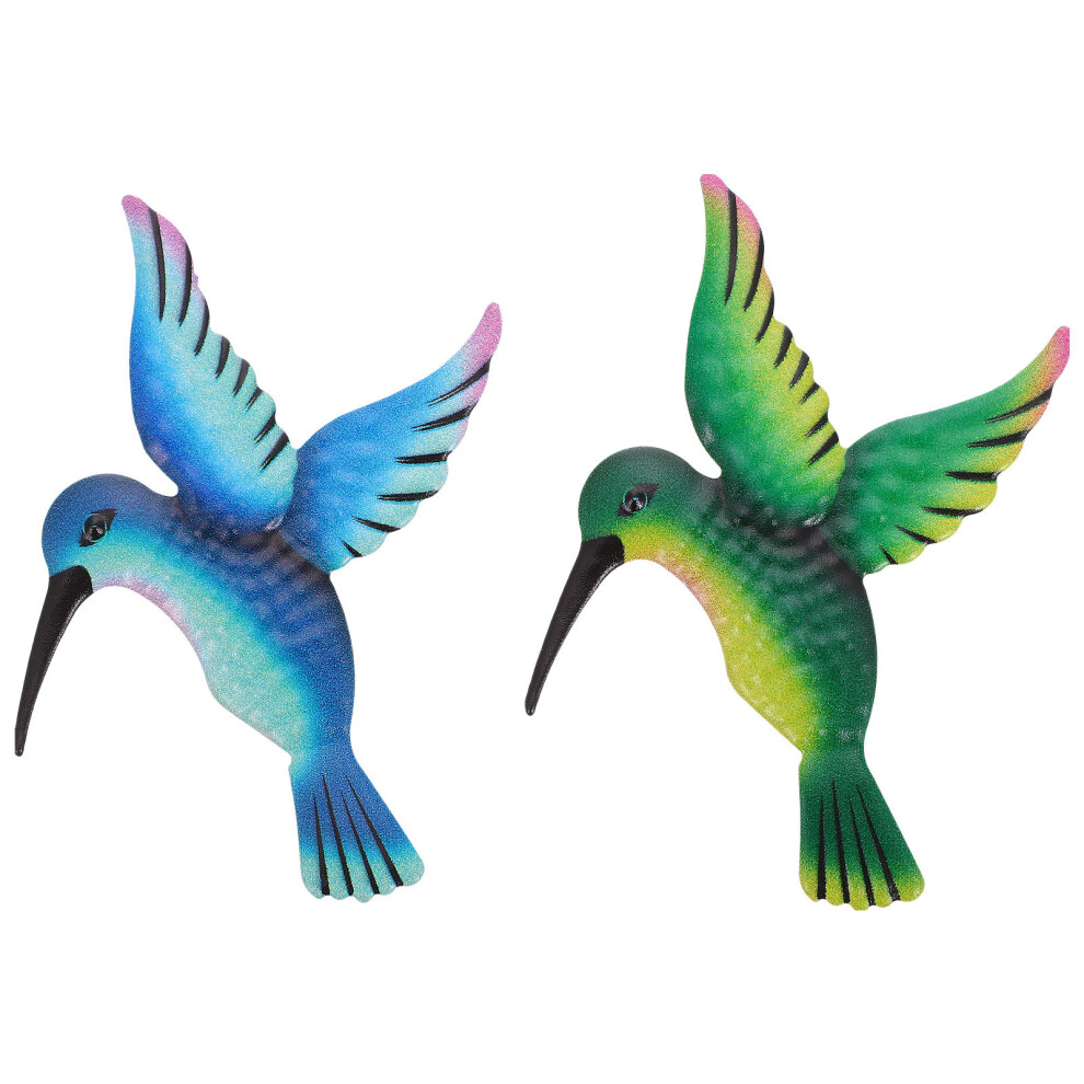 2pcs Metal Hummingbird Wall Decor Shaped Decorative Wall Hanging-image-OPC-PKR7JDY-NEW