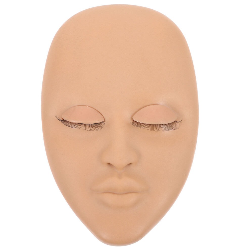 Happyyami Khaki Pvc Mannequin Head Lash Extensions Practice Makeup Face