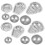 Soap Moulds Silver 12pcs 10.3x7.8x2.2in 3