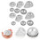 Soap Moulds Silver 12pcs 10.3x7.8x2.2in 4