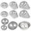 Soap Moulds Silver 12pcs 10.3x7.8x2.2in 11