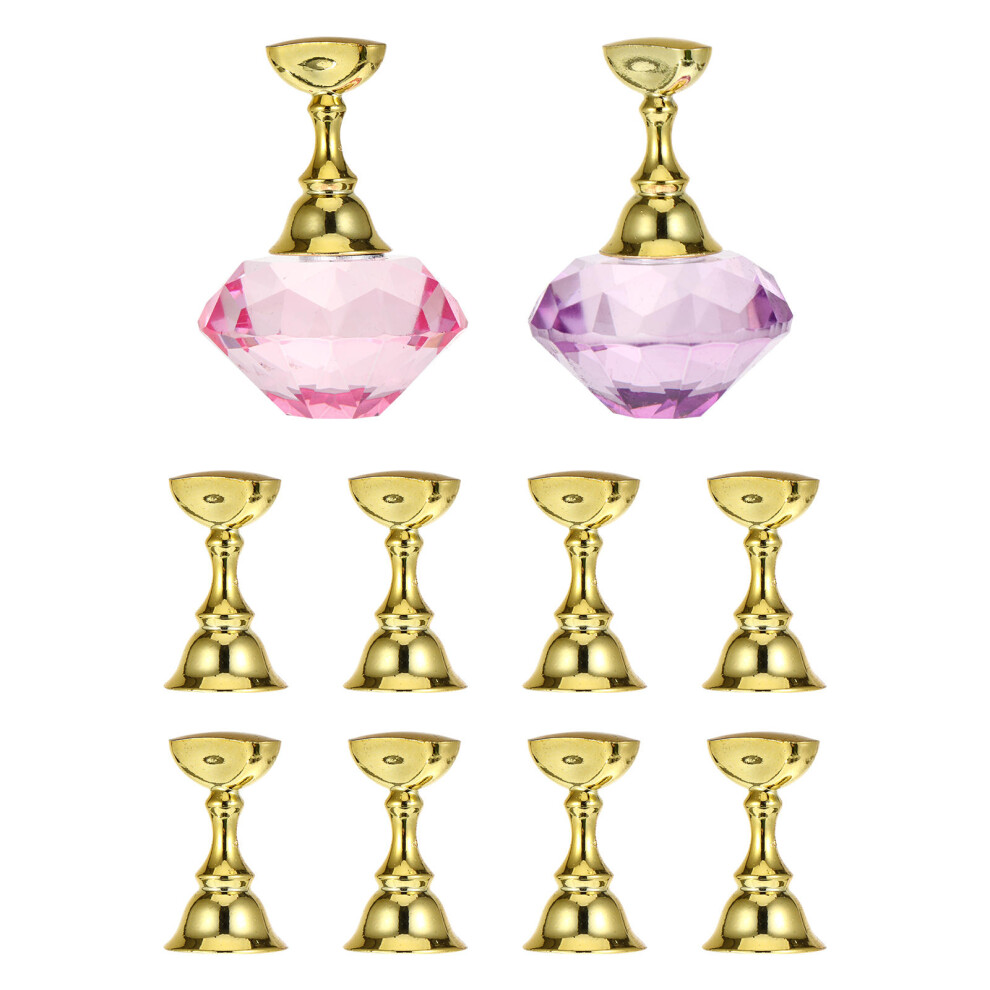 Totority 2Sets Multi Acrylic Nail Art Practice Base Stand For Manicure Display