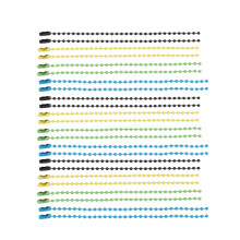 100 pcs colorful bead chain with connectors for jewelry making