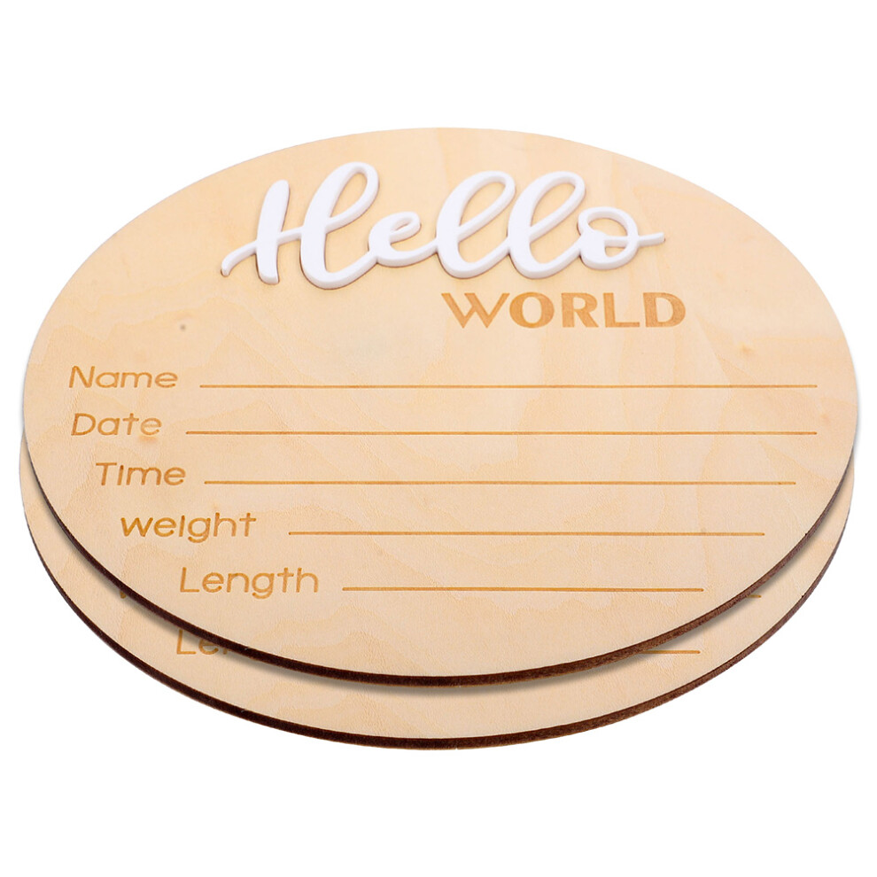 2 Pcs Baby Announcement Sign Name Photo Prop Oh Newborn Mother Ohphcall