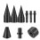 Worgeous  3 Pcs Wood Chopping Wedge  Splitter Cone Drill 5