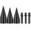 Worgeous  3 Pcs Wood Chopping Wedge  Splitter Cone Drill 8