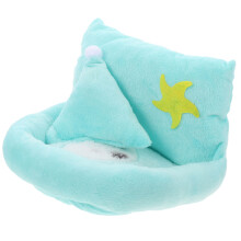 Green Plush Small Pet Bed Cozy Hideout for Hamster and Guinea Pig