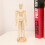 Art Study Puppet Ornaments Wood Color 4pcs 8