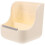 Large Capacity Beige Bunny Feeder Plastic Holder for Small Pets 1