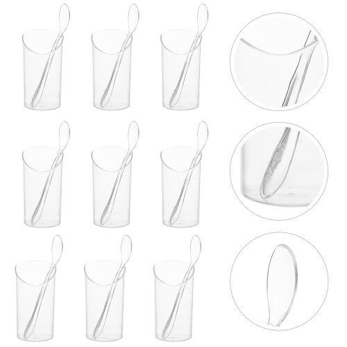 Clear Mini Dessert Cups Waterproof Sturdy Structure 1 Set 2
