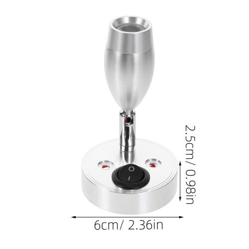 Lampe Lecture Marine Argent Haute Cri 12V 1