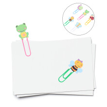 50pcs wooden animal shape paper clips for home school office use