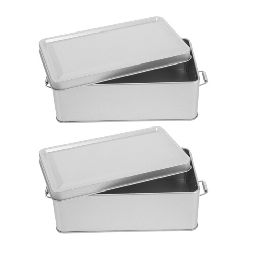 2pcs Tinplate Candy Box Party Favors Storage Container