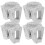 Scaffold Connector Iron 4pcs 2.2x2.2x1.6in 4
