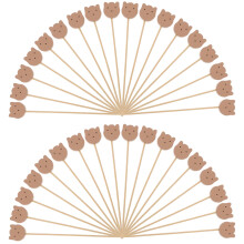 Fruit Sticks Bamboo Style 100pcs 4.72x0.67x0.20in