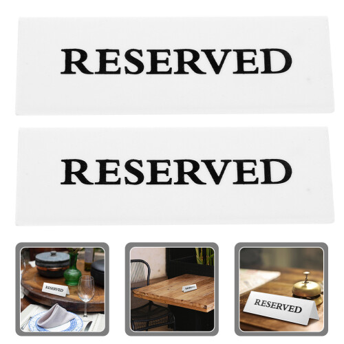 2pcs Reusable V Shaped Restaurant Table Reserved Sign 2