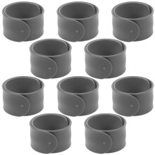 10St Siliconen Slap Bands Grijs, Comfortabel En Perfect Voor Feest
