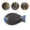 Blue Food Grade Ceramic Decorative Serving Platter Smooth Surface 7
