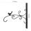 Black Iron Planter Hanger Rustic Wall Bracket for Home Garden Use 2