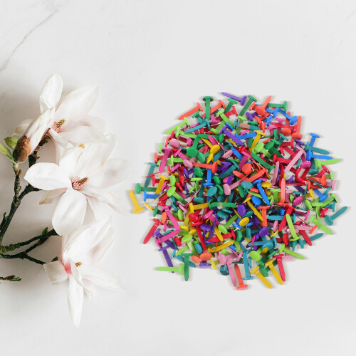 350pcs Multicolor Mini Brads Paper Craft Fasteners 2