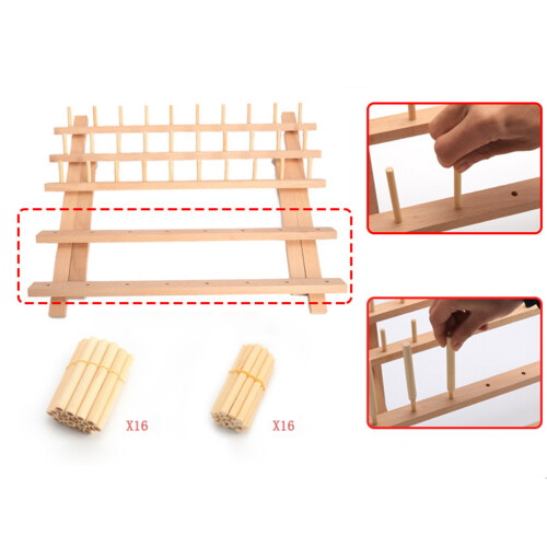 Diy Wooden Bobbin Thread Rack for Sewing Quilting Craft 1