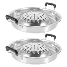 Grill Pan For Festive Barbecue Grill Reusable 2set
