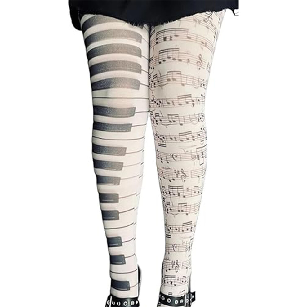 Whimsy Piano Key Leggings For Unique And Fashionable Look Or Long Boot-image-OPC-PKR86FV-NEW