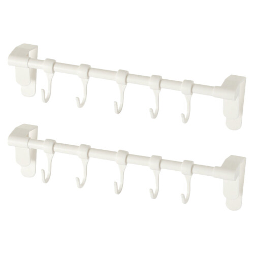 2pcs cabinet towel rack for kitchen door, over cupboard hook holder 2