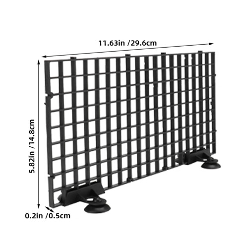 4 Sets Aquarium Partition Divider Boards Plastic Grid with Clips 2