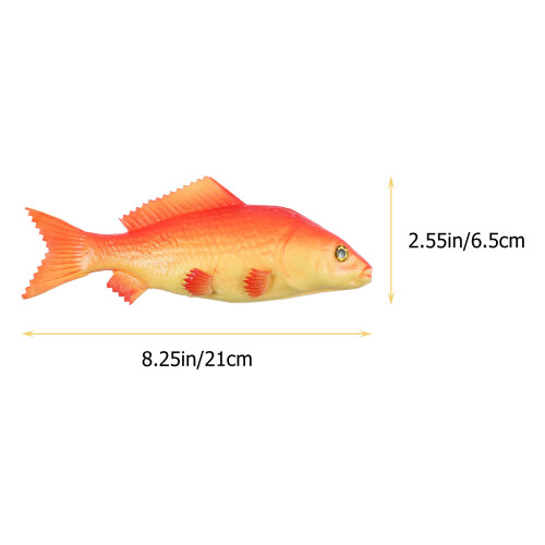 2Pcs PU Simulated Fish Model Kids Educational Toy Home Desktop Decor 1