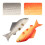 2Pcs PU Simulated Fish Model Kids Educational Toy Home Desktop Decor 9