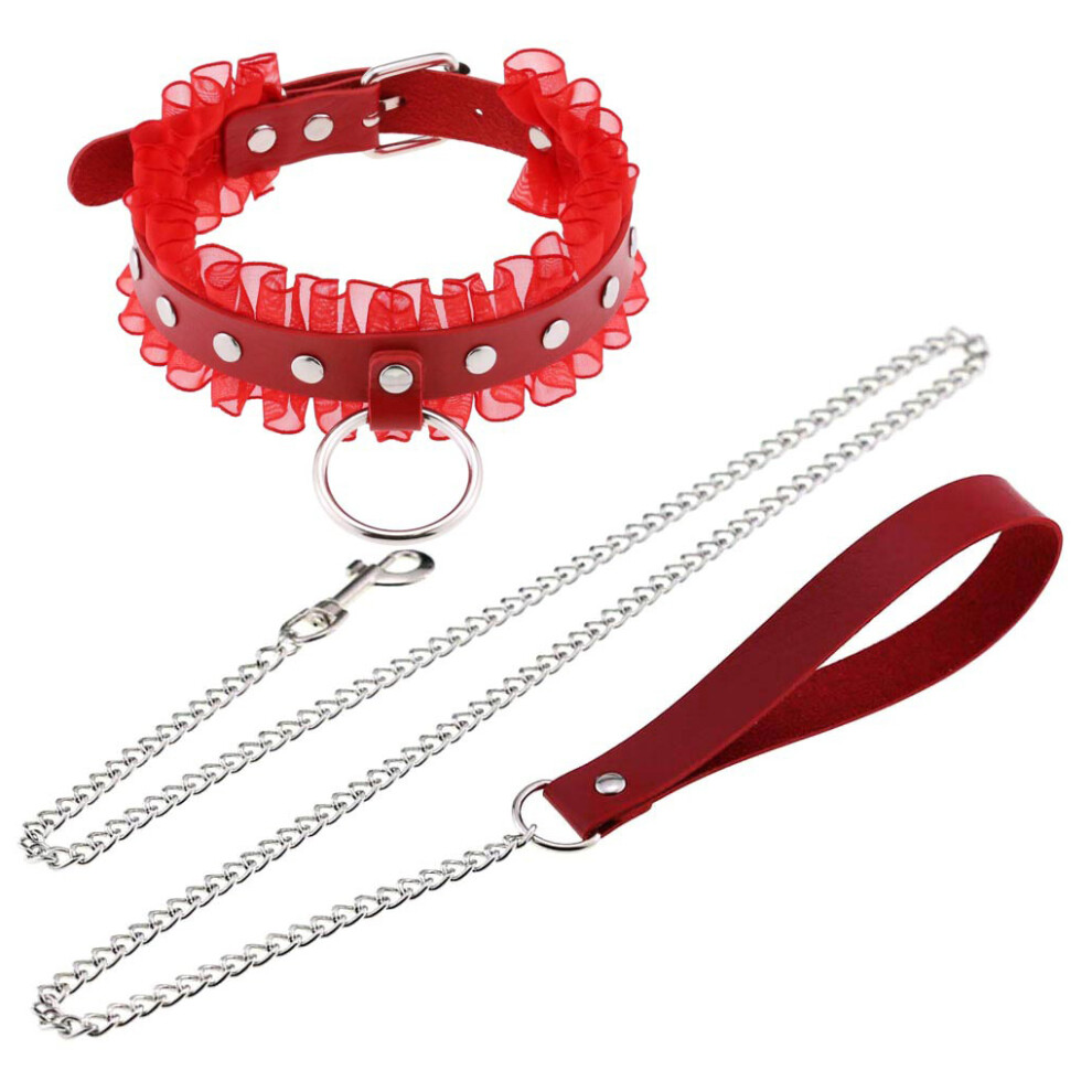 (red) Style Gothic Choker Necklace For Standout Fashion Statement Statement-image-OPC-PKR8987-NEW