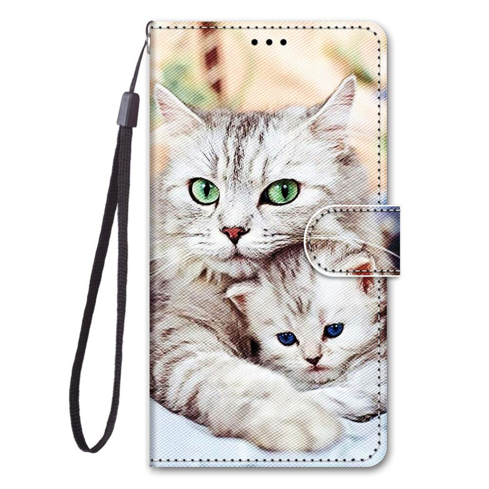 Case For Motorola Moto E13 Leather Flip Case, Soft Silicone, Wallet Card Slot, Shockproof Slim Tpu Bumper, Cat 9393856982547