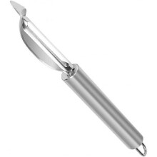 Stainless Steel Peeler with Swiveling Double Blade, Premium Fruit Vegetable Peeler with Ergonomic Handle