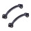 2Pcs Black Brass Door Handle Rust-Resistant Pull Handle for Cabinets 1