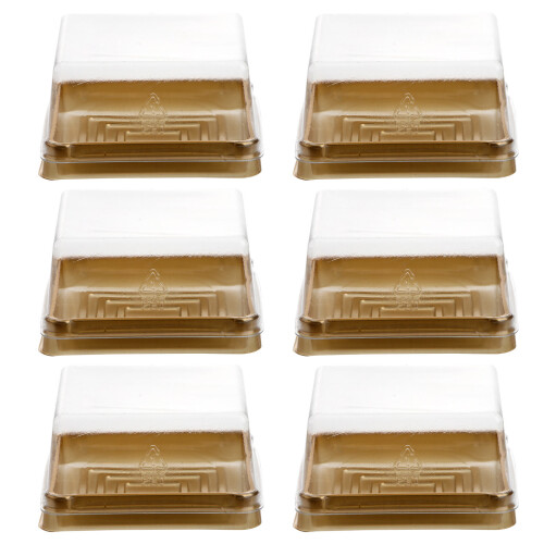 50 pz scatole plastiche quadrate per dolci con 2