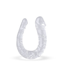 Realistic Double Dildo Transparent Plug Butt Plug 265 x 35 Mm M Size Flexible Dildo For Women Men Couples Sex Toy