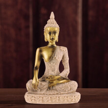 11x6,5x3,8 cm Handgefertigte Sandstein-Buddha-Figur für die Heimdekoration