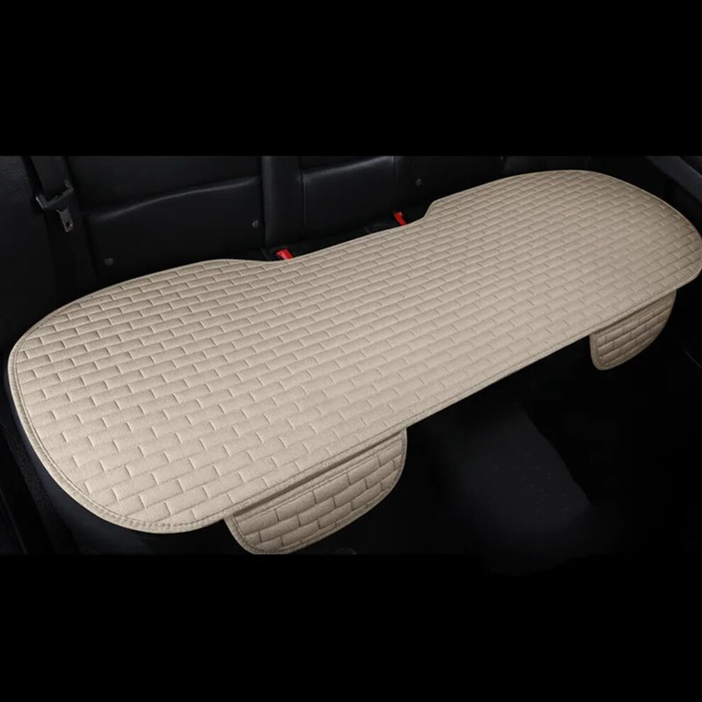 Car Seat Protector Universal Breathable Seat Cover Cushion Four Seasons Auto Interior Front And Rear Beige 9393856983223