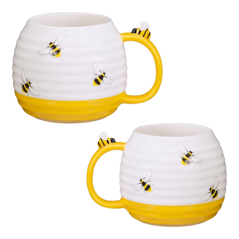 Set of 2 Bee Mug Extra Large Cup for Tea or Coffee - High Quality-image-OPC-PKR95SR-NEW