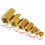 Brass Tone Thread Inserts Set 50Pcs Self Tapping Slotted Repair Tool Easy Use 9