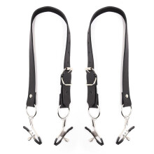 BDSM Bondage Restraint Labia Clitoris Nipple Clamps With Straps For Women Couples Color 1 Clamps Kit