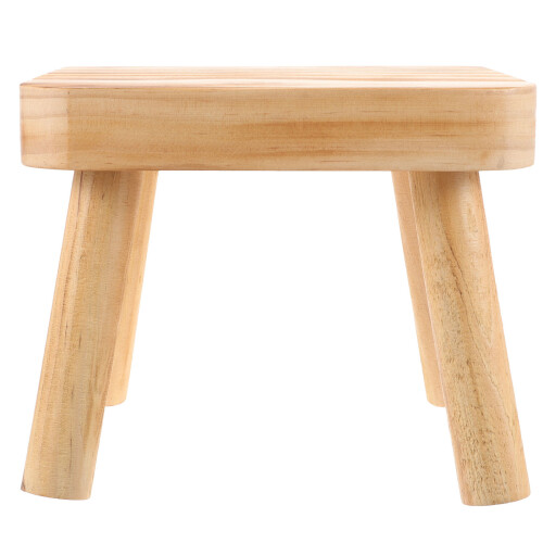 Wood Stool Changing Shoe Stool Household Footstool Step Stool 2