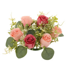 künstlicher blumenkranz kerzenring aus kunstblumen für kerzengarnitur