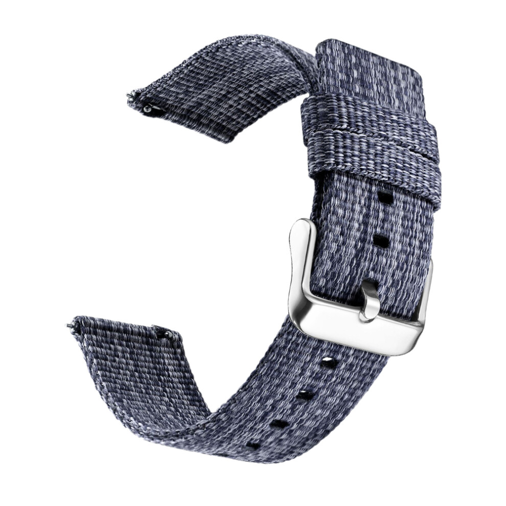 22Mm Nylon Canvas Watch Band For Gear S3 S2 Blue 3293155562111