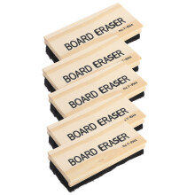 5 Pcs Black Board Eraser Wooden Blackboard Classroom Erasers Dry