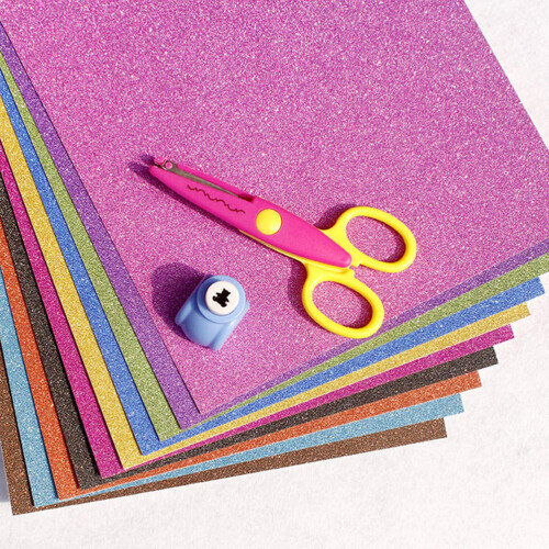 30 pz cartoncini a4 viola glitter per lavoretti e scrapbooking 1
