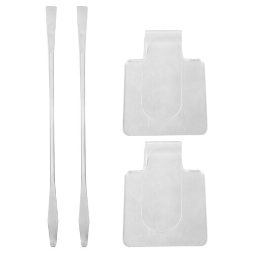 2pcs Hand Makeup Mixing Makeup Cosmetic Plates With 2pcs Spatulas 2