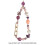 2Pcs Multi-Color Mobile Phone Chains Crystal Stone Decorative Straps 3